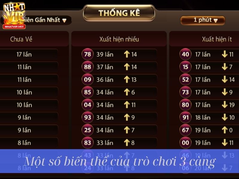 Các kiểu đánh 3 càng phổ biến
